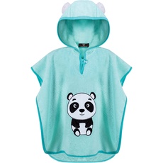 LAYNENBURG Premium Badeponcho Kinder mit Kapuze - 100% Baumwolle - OEKO TEX - Baby Jungen Mädchen Handtuch Poncho Frottee - 1-3 Jahre/Panda