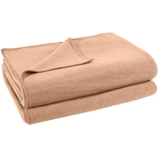 Zoeppritz Soft-Fleece Kuscheldecke 180 x 220 cm Beige