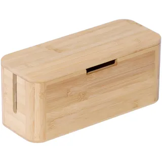 Relaxdays Kabelbox 14,5 x 34 x 13,5 cm 1-tlg. braun