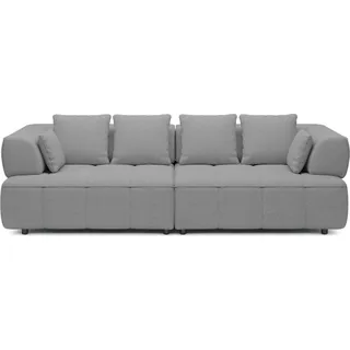 AULA BigSofa, Sitztiefe verstellbar, ohne Schlaffunktion, verstellbare Rückenlehne, modern, Farbe Grau, 284x111x84/75 cm - Grau