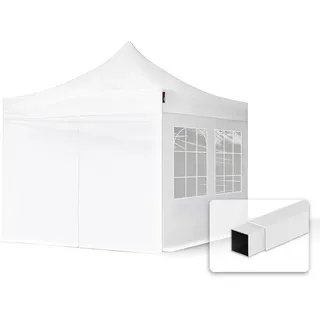TOOLPORT Faltpavillon 3 x 3 m inkl. 4 Seitenteile Weiß