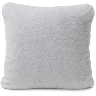 Gözze - Kuscheliger Kissenbezug, Merino Feeling, 50x50 cm - Silber