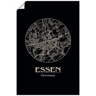 Artland Poster »Retro Karte Essen Deutschland Kreis« Deutschland 1 Stk. tlg. als Alubild, Leinwandbild, Wandaufkleber oder Poster in versch. Größen, schwarz