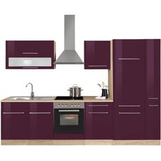 Bild von MÖBEL Küchenzeile »Eton«, ohne E-Geräte, Breite 300 cm, lila