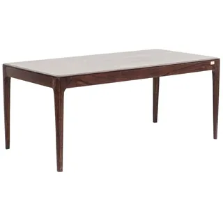 Kare Design Tisch Brooklyn Walnut, Dunkelbraun, 4-6 Personen, Langlebiges Massivholz, Skandi-Style, Esszimmertisch, Minimalist, Großer Schreibtisch, Konferenztisch für Büro, 76x80x160 cm (HxBxT)