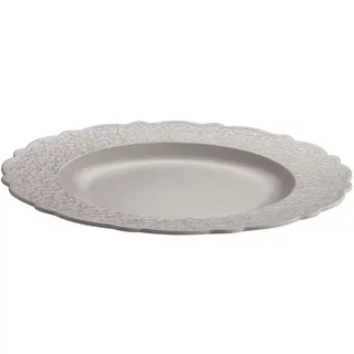 Alessi Alessi, Dressed en Plein air MW72/1 WG, Speiseteller aus Melamin mit Reliefdekor, Warm Grey.