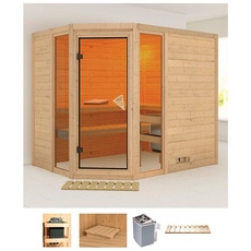Bild von Sauna »Sina 3«, (Set), 9-kW-Ofen mit integrierter Steuerung beige