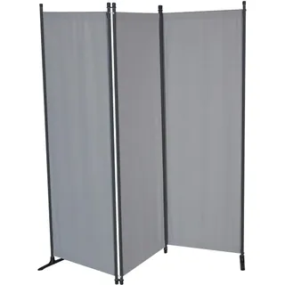 Angerer Freizeitmöbel GmbH Paravent - Raumteiler & Raumtrenner Sichtschutz - Outdoor Paravent für Windschutz & Schatten auf Balkon (3-teilig, Swingtex hellgrau)