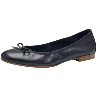 TAMARIS Damen Ballerinas Leder, blau, 38 EU