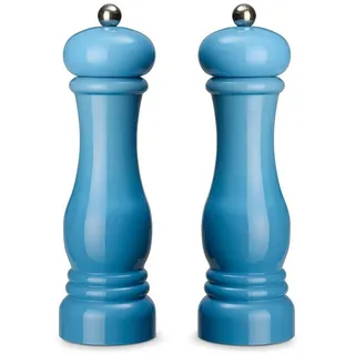 Echtwerk 2-teiliges Gewürzmühlen Set, Salz- und Pfeffermühle aus hochwertigem ABS-Kunststoff, Keramikmahlwerk, Manuelle Mühle, Ideal für Gewürze wie Pfeffer, Salz und Chili, Hellblau, 21 cm
