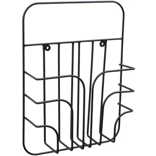 Loft42 Zeitschriftenständer Rowan Schwarz , Metall , 28x38x8 cm , Wohnzimmer, Kleinmöbel, Zeitungsständer