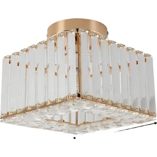 Pendelleuchte, elegantes Kristall-Design, LED-Kompatibilität, Modell D-gold, Keine Glühbirne