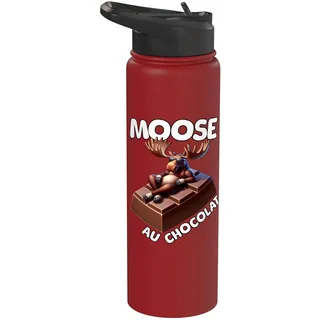 Elch Moose Au Chocolat Elch Schokoladen Elch Stainless Steel Insulated Water Bottle