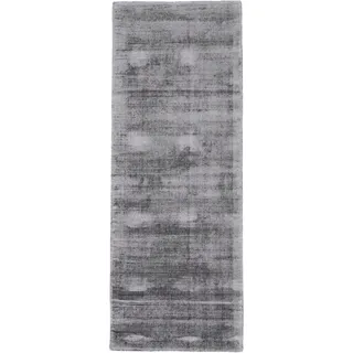 carpetfine Ava Viskoseteppich Teppichläufer 80 x 300 cm Grau