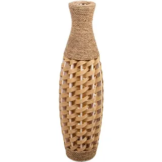 Alexandra House Living Bodenvase Braun, PVC, Naturfaser, 24 x 80 x 24 cm