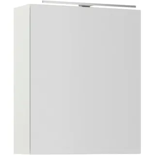 Nobilia Spiegelschrank , Weiß , Metall , 60x72x21 cm , Badezimmer, Badmöbelsets & Badmöbelserien, Badmöbelserien