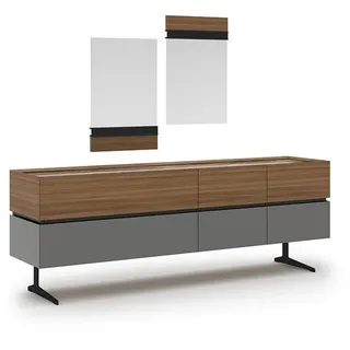 Sideboard 2x Spiegel Modern Design JVmoebel - Braun