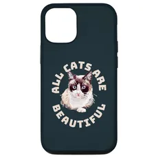 Hülle für iPhone 14 All Cats Are Beautiful Lustiger Schneeschuh-Katzen-Herzschlag