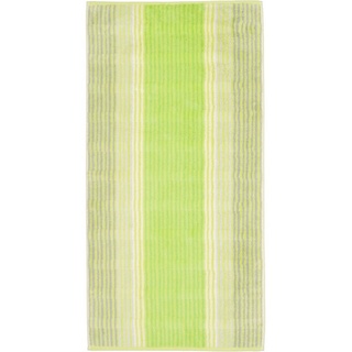 CAWÖ Noblesse Cashmere Streifen 1056 Handtuch 50 x 100 cm kiwi