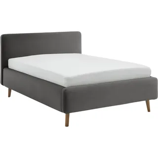 Meise Möbel meise.möbel Polsterbett Mattis 120 x 200 cm Stoff Grau Anthrazit