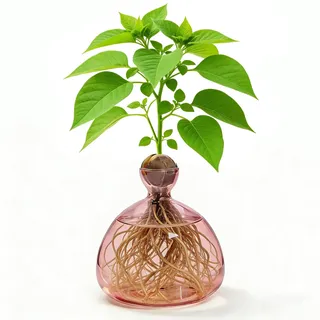 Klare Avocado Baum Anbauvasen, Aufzucht-Glas für Avocados und Kastanien, Glas Avocado Baum Blumenvasen, Hydroponic Glasvase Fuer Blumen, für Deko Hochzeit Tisch Wohnzimmer Couchtisch (Rosa)