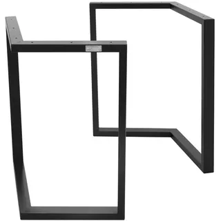ML-Design Tischkufen 2er Set 44x72 cm Metall Schwarz