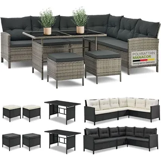 Juskys Manacor Loungeset grau meliert