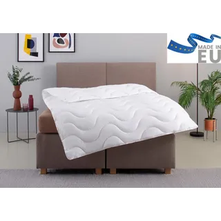 MY HOME Microfaserbettdecke »Mailo Bettdecke 135x200 cm, 155x220 cm« leicht Füllung Polyester 1 Stk. tlg. Sommer, Winter, Decke, kuschelweicher Microfaser-Feinbatist Bezug, weiß