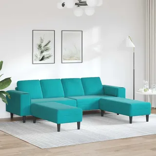 vidaXL Wohnzimmer Couch 3 stk. Türkis - Türkis