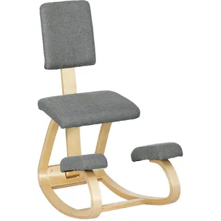 Homcom Kniestuhl Holz Grau