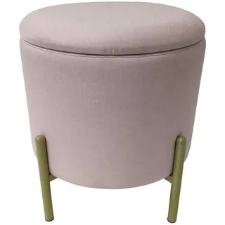 Echtwerk Hocker , Rosa , Textil , rund , 36x40x36 cm , Stauraum , Wohnzimmer, Sessel, Hocker & Hockerbänke, Sitzhocker