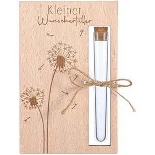 JIEYAO Geldgeschenke Geburtstag, Geldgeschenk Verpackung aus Holz Wunscherfüller Pusteblume Lustige Hochzeitsgeschenk Mit Reagenzgläsern Bindfaden für Hochzeit Brautpaar Reise