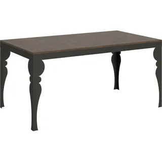 Ausziehbarer Tisch 90x160/264 cm Paxon Evolution Walnuss-Anthrazit-Gestell - Dunkelbraun