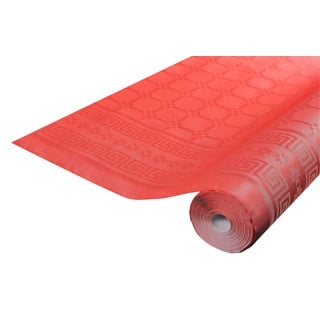 Pronappe Tischdecke R482521I Einweg-Tischdecke aus Damastpapier Länge 25m Breite 1,20m (pro Rolle) Farbe Rot Damastpapier mit schickem und klassischem Universalmuster