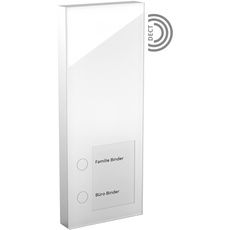 DoorLine Slim DECT Farbe: Weiß von Telegärtner Elektronik l Clevere Türstation l per Knopfdruck mit der AVM FRITZ!Box zur Tür-Sprechanlage gekoppelt l erweiterbar zur Video-Sprechanlage I