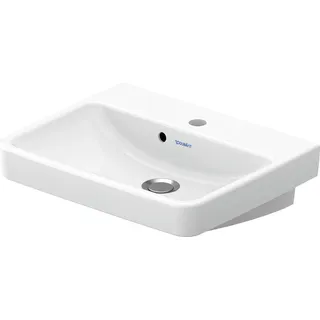 Duravit No.1 Handwaschbecken, mit Hahnloch und Überlauf, 500x400, Unterseite glasiert (für verbesserte Hygiene), weiß, 0743500000 - Weiß