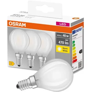 Osram LED-Birne 4W E14 warmweiß 3 St.