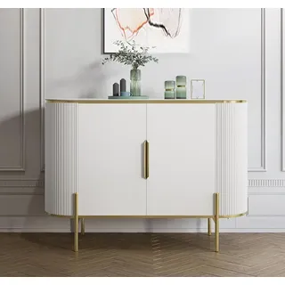 Designer Kommode Sideboard Schrank Modern Wohnzimmer Kommoden Holz Neu - Weiß