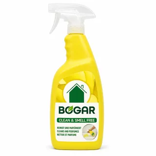 Bogaclean Clean & Smell Free Spray - Geruchsentferner & Fleckenentferner - 750 ml - Mikrobiologischer Geruchsneutralisierer & Enzymreiniger
