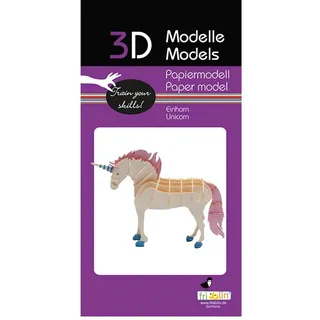 Fridolin 3D Papiermodell, Einhorn