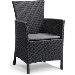 ALLIBERT Keter Gartenstuhl Gartensessel 60 x 62 x 89 cm graphit