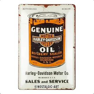 Nostalgic-Art Blechschild 20 x 30cm - Harley-Davidson - Genuine Oil Can