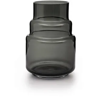 Markslöjd Vase , Grau , Glas , zylindrisch , 19 cm , handgemacht, zum Stellen , Dekoration, Vasen, Glasvasen