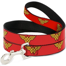 Buckle-Down Haustierleine mit Wonder Woman-Logo, 1,8 m lang, 1,27 cm breit