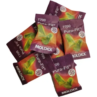 MOLDEX Pura Fit 7700 Earplugs 10 Pairs SNR = 35dB Ear Protection Foam Green Disposable Ear Plugs