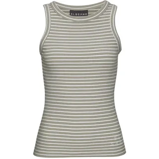 ELBSAND Tanktop Damen grün-creme gestreift Gr.M (38)