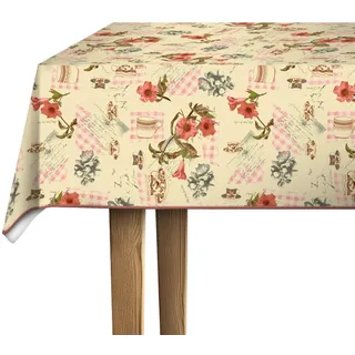 d-c-fix Wachstuchtischdecke – Manhattan Historia (140 x 180 cm) – Tischtuch im Vintage-Stil für den Küchen-, Ess- oder Gartentisch – lebensmittelecht, abwaschbar & wasserdicht