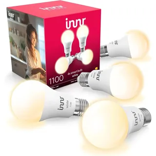 innr Zigbee E27 Smart Lampe, funktioniert mit Alexa und Hue* (Bridge erforderlich), warmweiß, Smart Glühbirne E27 dimmbar, Smart Home Lampe, 1150 Lumen, 4-Pack