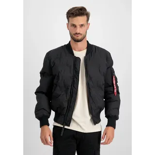 Winterjacke ALPHA INDUSTRIES "MA-1 Emb. Logo Puffer", Herren, Gr. XXL, schwarz, Obermaterial: 100% Polyester. Futter: 100% Polyester. Füllung: 100% Polyester, Jacken Winterjacke