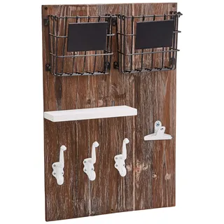 HAKU Möbel Memoboard Vintage, Massivholz, MDF, Metall - Maße: B 37 cm x H 55 cm x T 9 cm, Style: Industrial